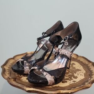 Guess Black and Tan Women's Heels